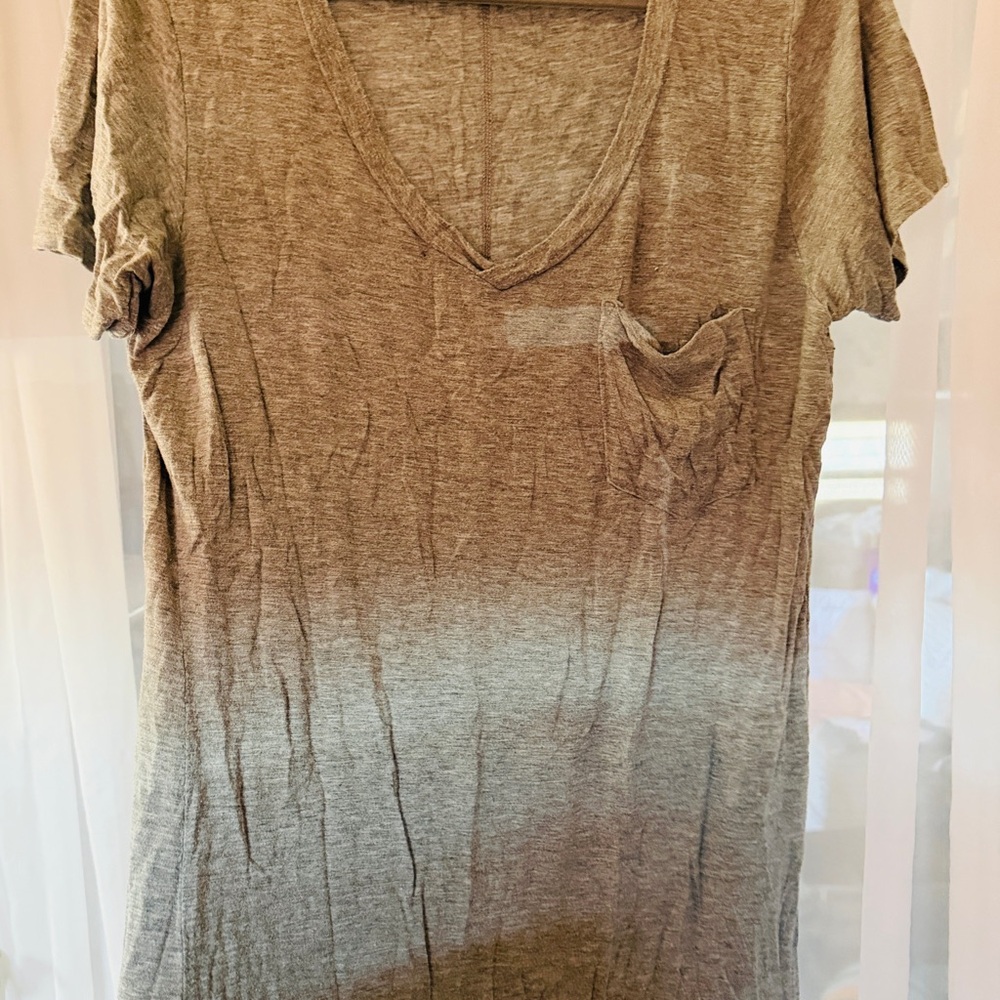 Another Love Gray V-Neck Top